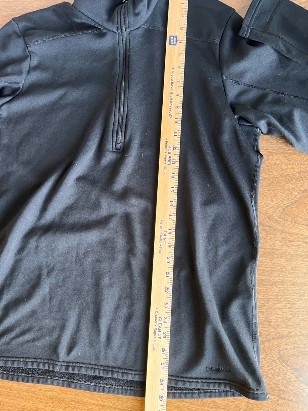 VTG Patagonia R1 Polartec Power Dry Black Quarter Zip Fleece Pullover Men L READ